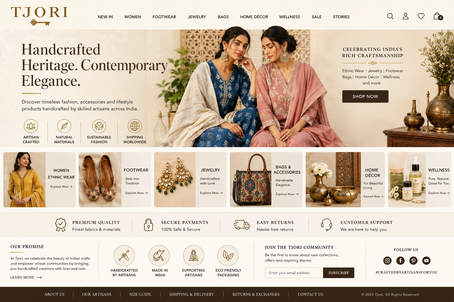 Tjori – Handcrafted Fashion & Lifestyle E-Commerce Platform